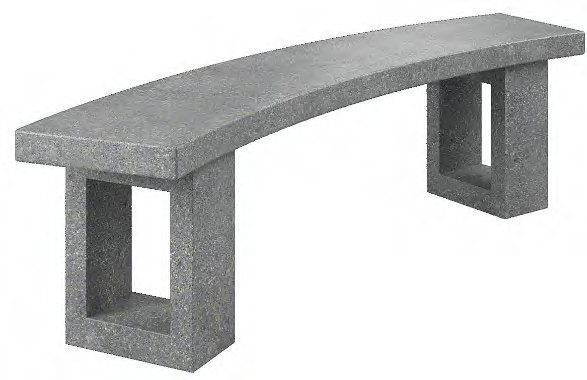 Полукруглая скамья CONCRETIKA ФОРМА из фибробетона — купить в Hedonism.ru