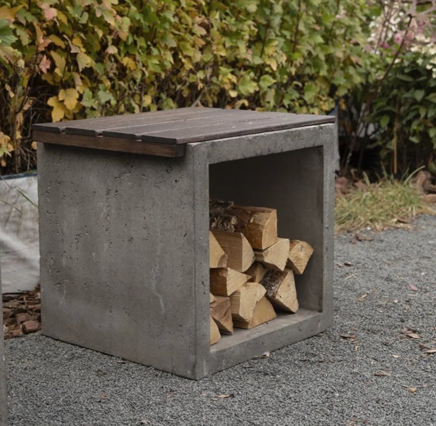 Сиденье деревянное для дровницы ФОРМА CONCRETIKA