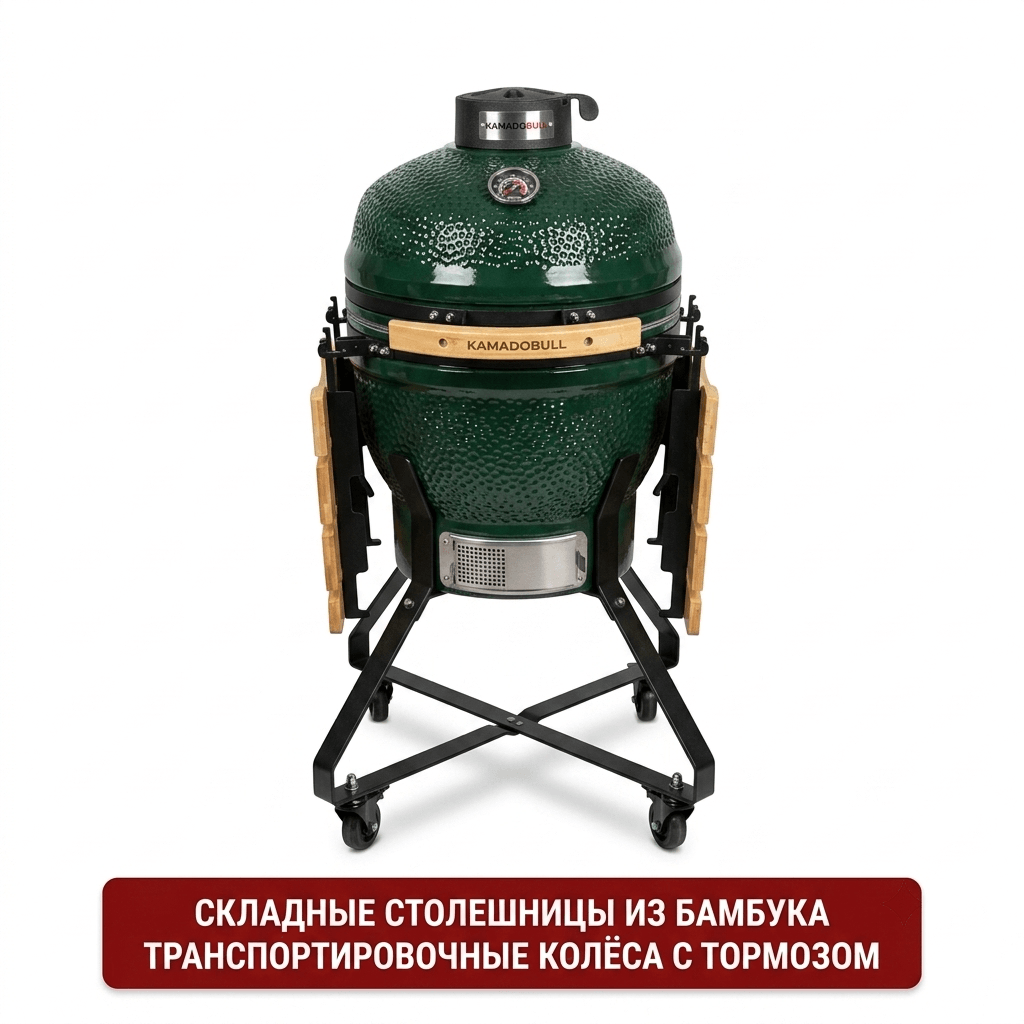 Керамический гриль KamadoBull Classic L 18″ на подставке — купить в Hedonism.ru