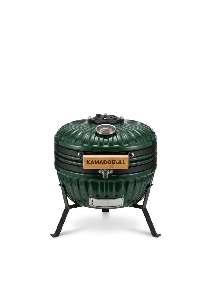 Керамический гриль KamadoBull Mini 12" на ножках зеленый