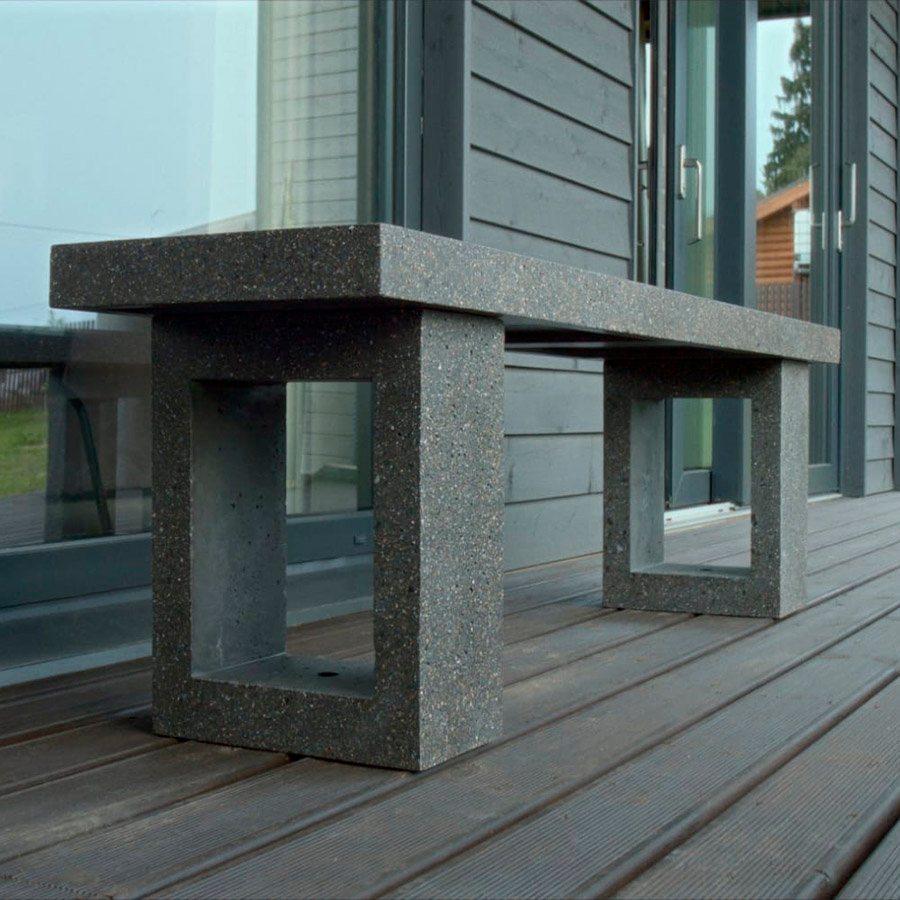 Прямая скамья CONCRETIKA ФОРМА 150 см